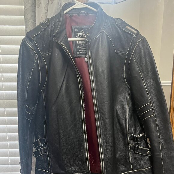 Authentic Affliction Leather Jacket XL - Picture 1 of 4